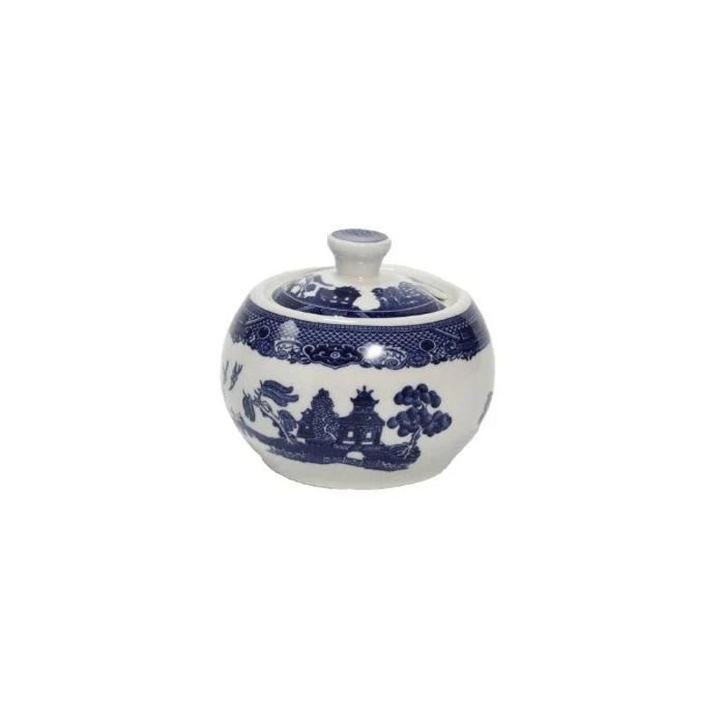 Blue Willow Sugar Bowl And Lid