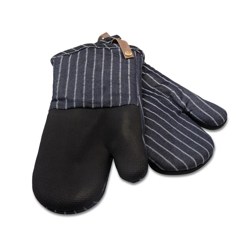 Cuisinart Neoprene Oven Mitt 2Pk - Denim Pin Stripe