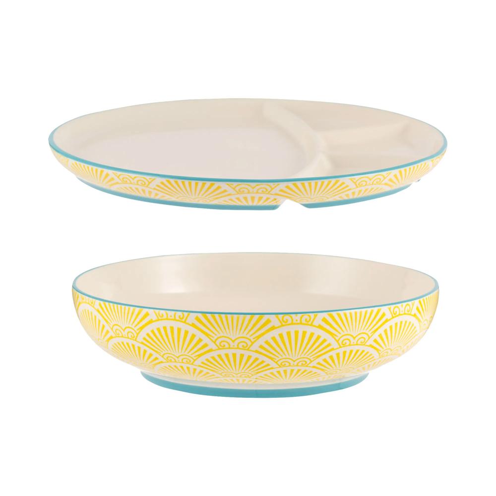 Typhoon World Foods Multi-Cuisine Bowl&Divider Plate