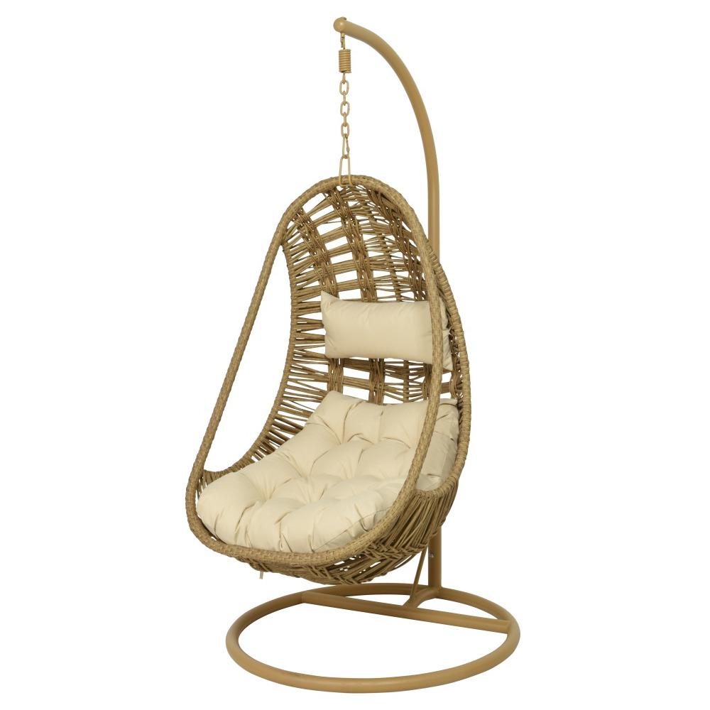 Kaemingk Lucca Hanging Wicker Egg Chair