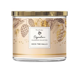 Deck The Halls Wax Tumbler Candle Jar By Woodbridge 410G