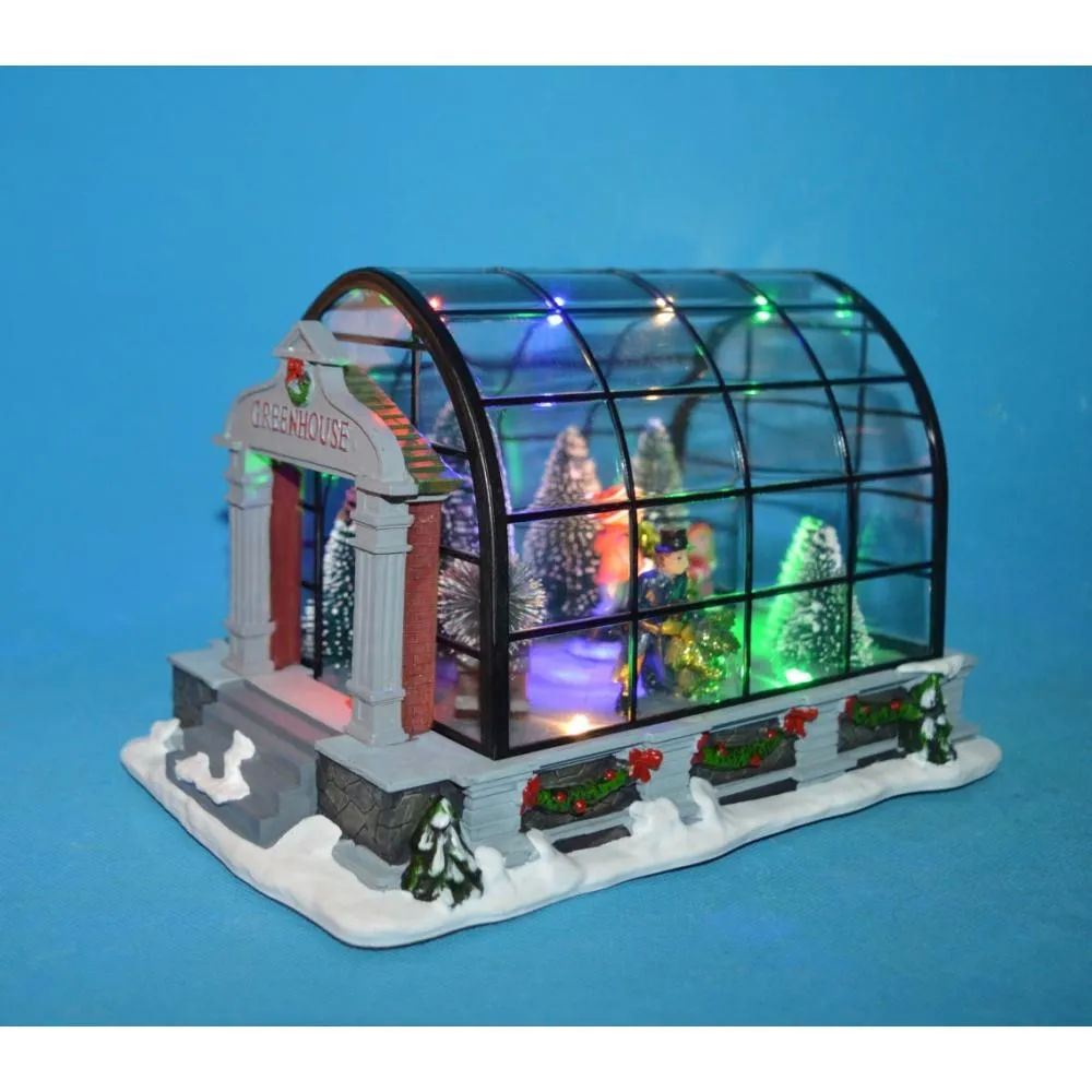 22.5cm Led B/O Winter G/House Scene
