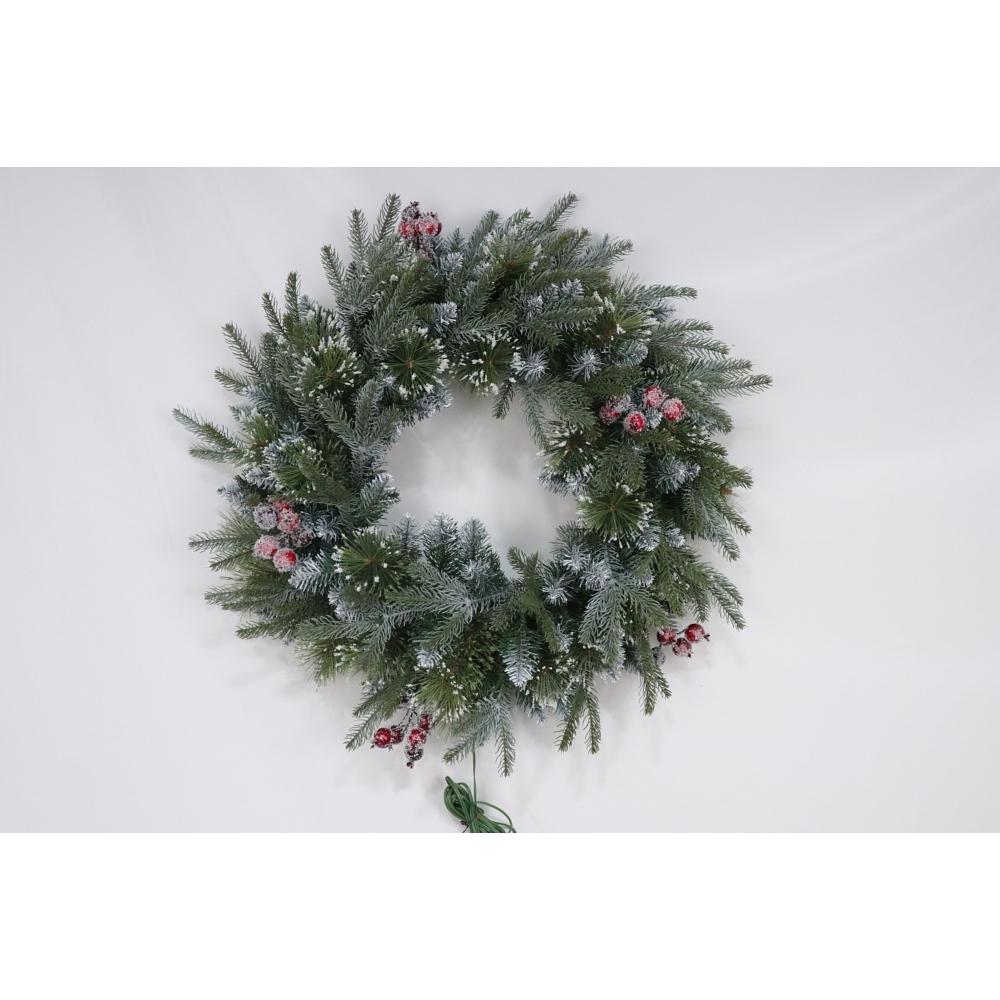Bsf-24W 60cm Berry Spruce Frosted Wreath