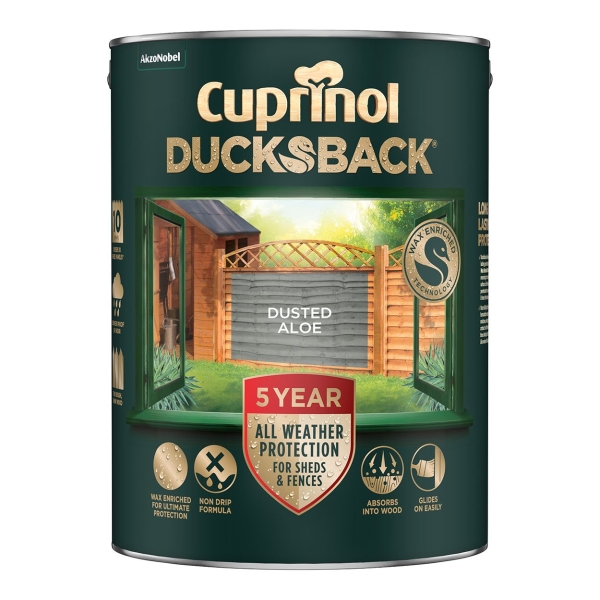 Cuprinol Ducksback 5 Year Dusted Aloe 5L