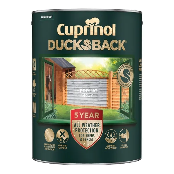 Cuprinol Ducksback 5 Year Herring Grey 5L