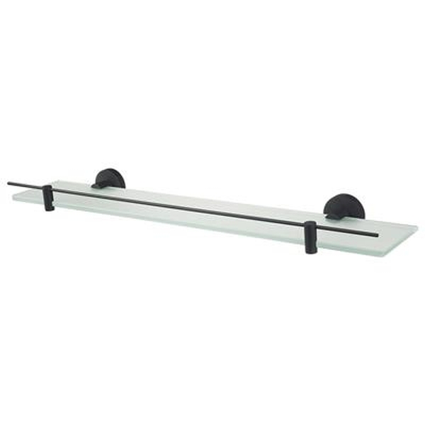Haceka Kosmos Glass Shelf 60cm Matt Black