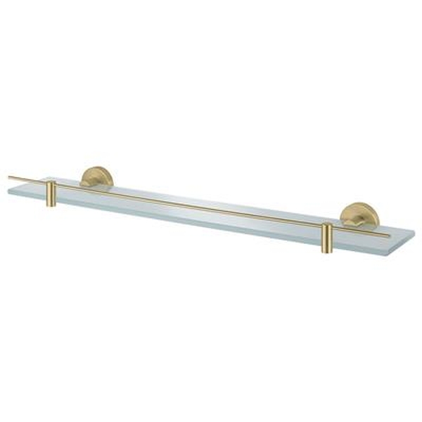 Haceka Kosmos Glass Shelf 60cm Brushed Gold