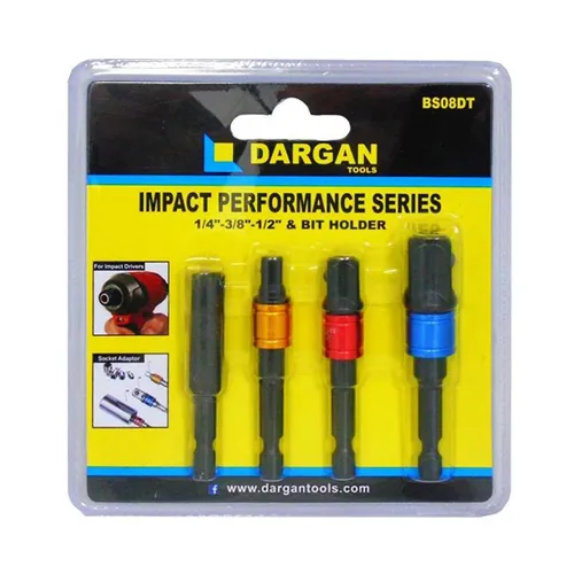 Dargan Impact Adoptors + Bit Holder Set 1/4-3/8-1/2