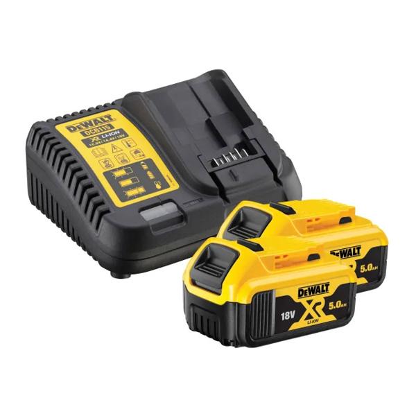 DeWalt B2C XR Charger & Battery Set 18V 2 X 5.0Ah Li-Ion Dcb184