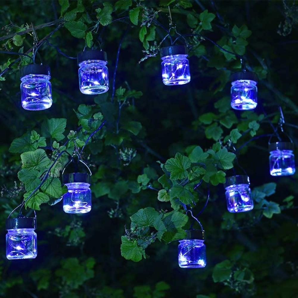 Smart Solar - Firefly Opal Jar String Lights - Set Of 10