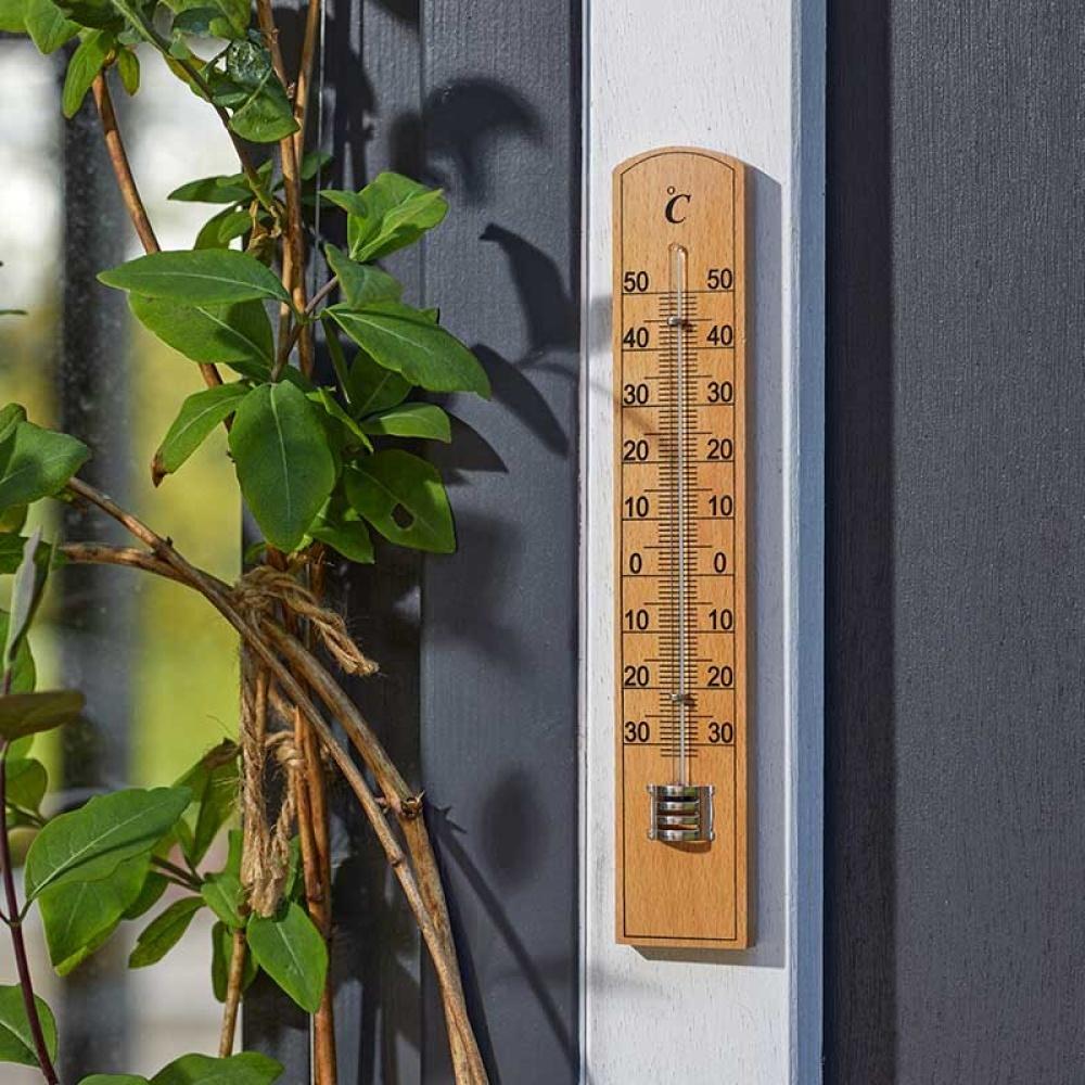 Useful - Wooden Wall Thermometer