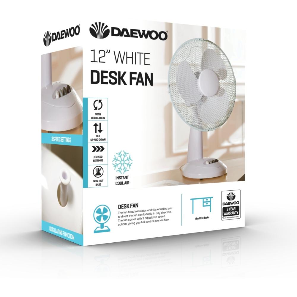 Daewoo 1400-00 12" Desk Fan