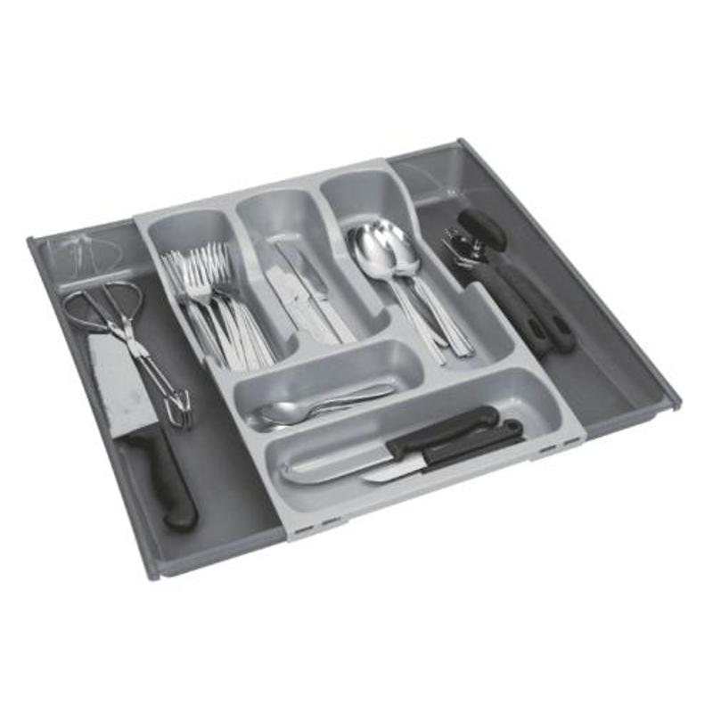 Curver Adjustable Cutlery Tray - Silver/Anthracite