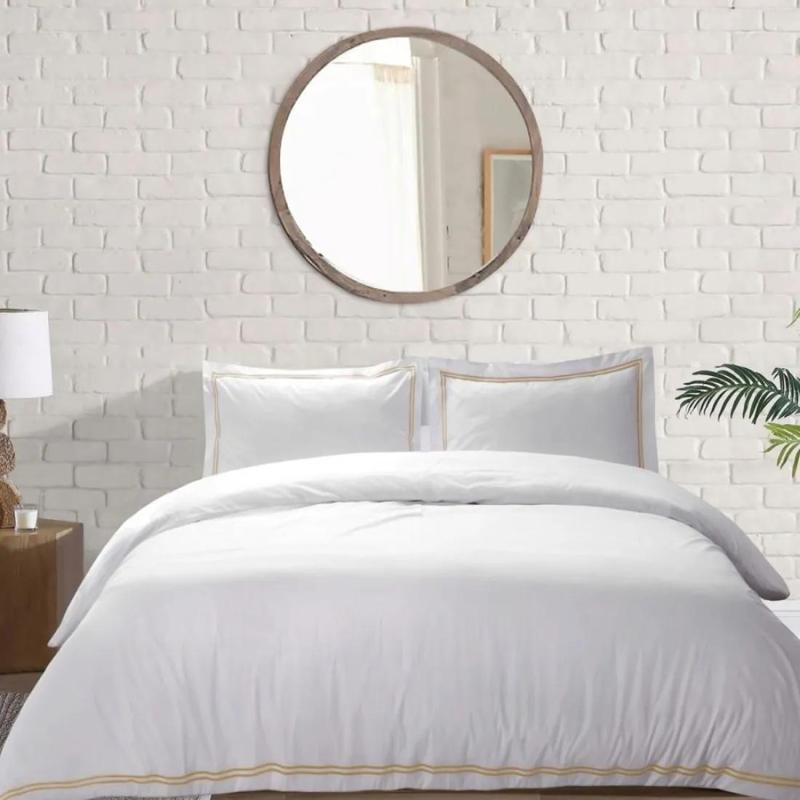 King SIze Bourdon Biarritz Sand Duvet Cover