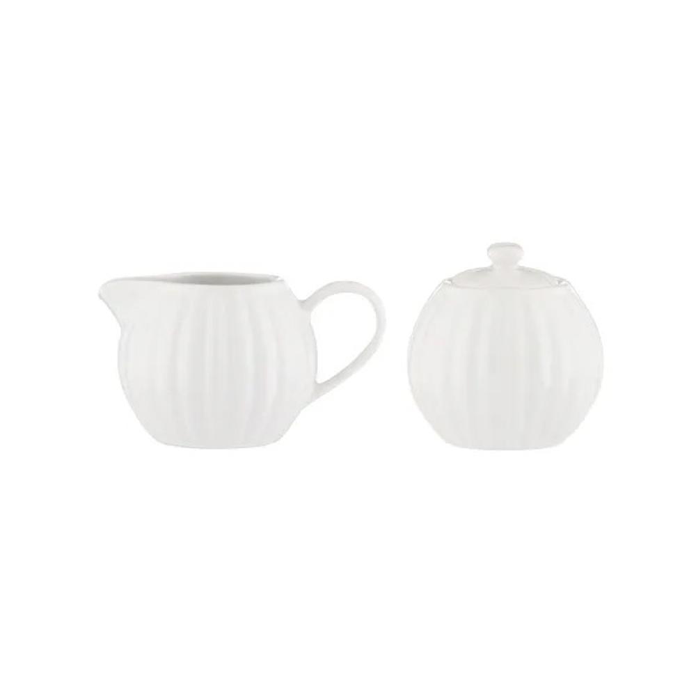 Price & Kensington Luxe Milk Jug & Sugar Bowl White
