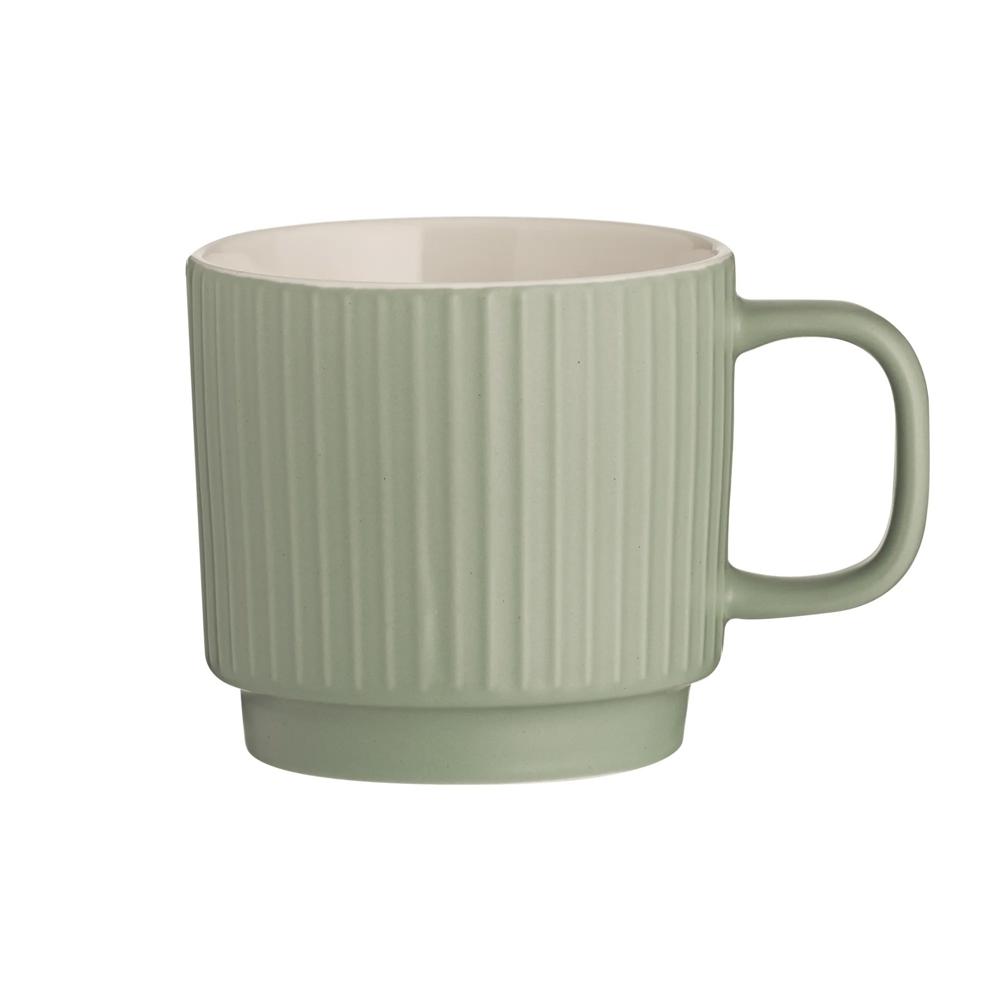 Mason Cash Embossed Line Green Mug 355ml