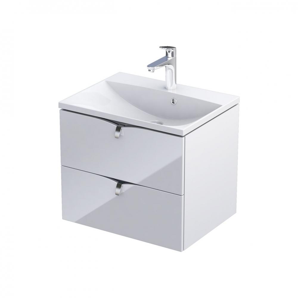 Armavit - 60cm 2 Drawer Vanity Unit - Gloss White - (Exc Basin)