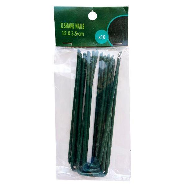 Grass Pegs U Shape 10Per Pack (Sold As Pack Of 10)