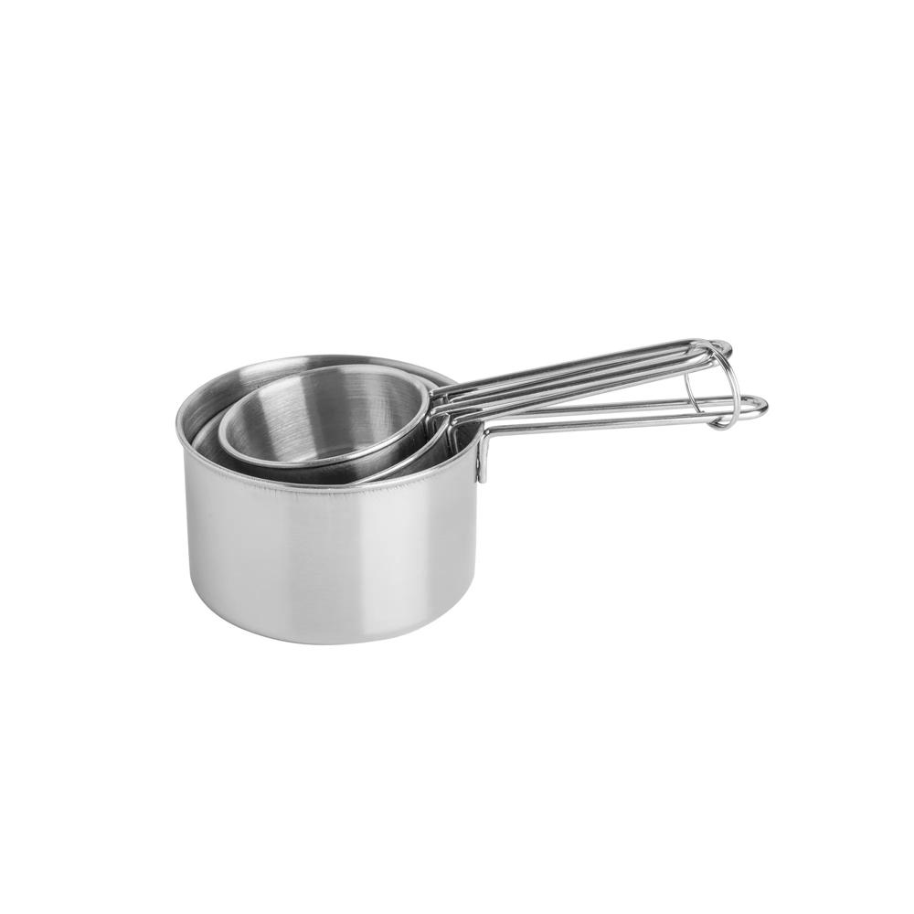 Mason Cash Set Of 3 Stainless Steel Measuring Cups