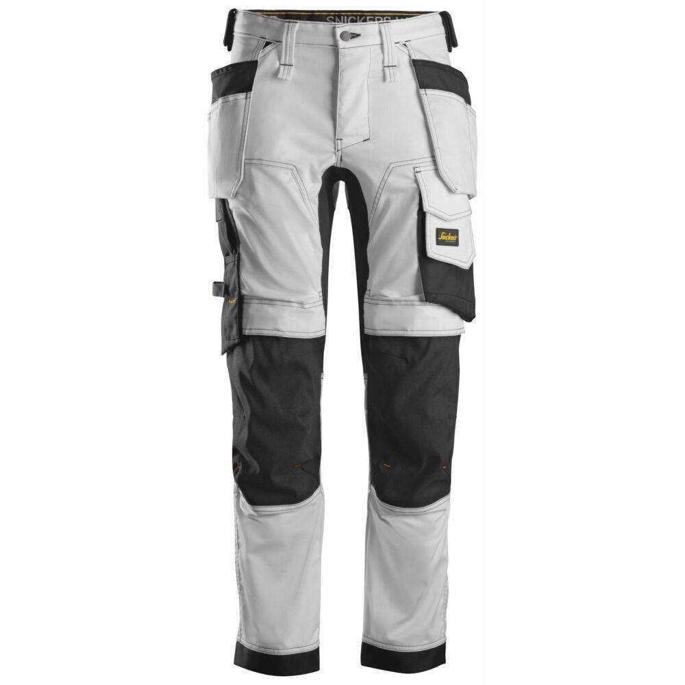 Snickers - Allroundwork, Stretch Trousers Holster Pockets - WhiteBlack