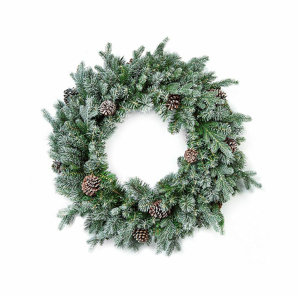 Frosted Dorchester Pine Wreath - 60cm