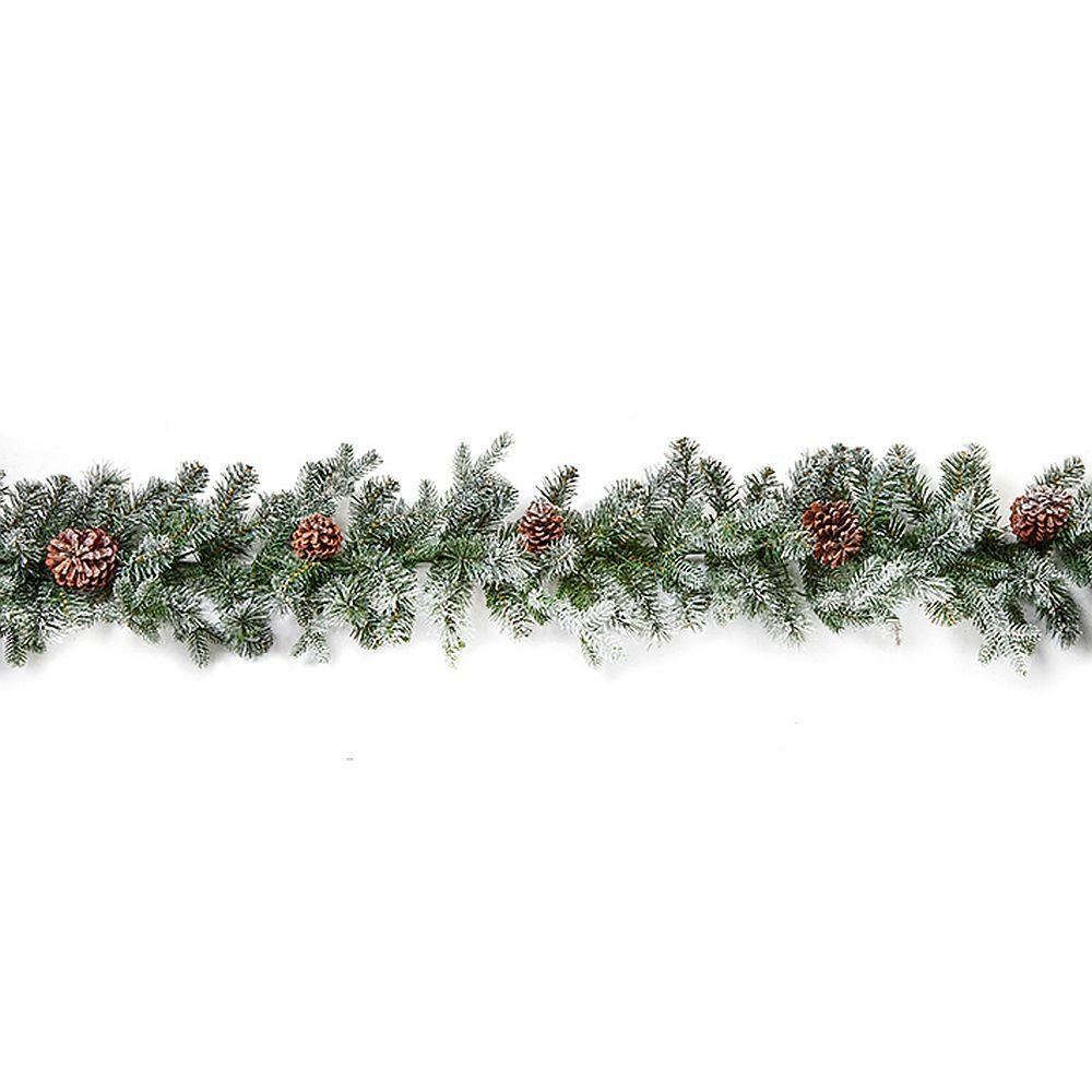 Frosted Dorchester Pine Garland - 9Ft X 12In