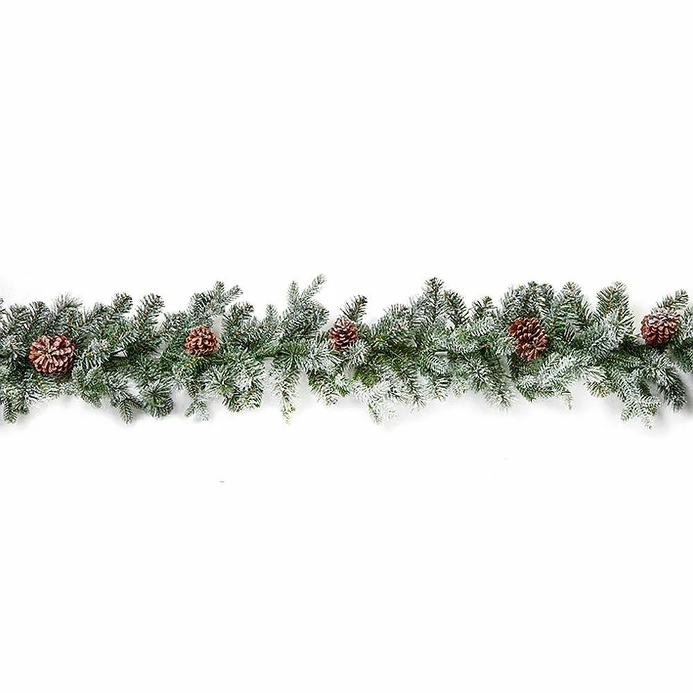 Frosted Dorchester Pine Garland - 9Ft X 12In