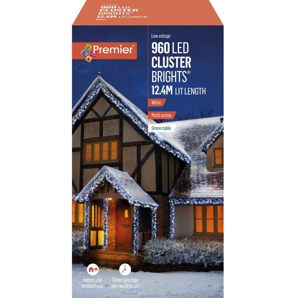 960 Led Multi-Action Clusterbrights With Timer - White