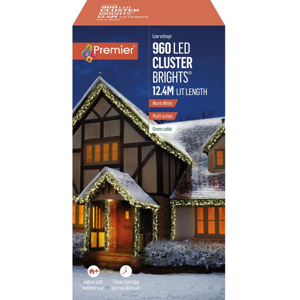960 Led Multi-Action Clusterbrights With Timer - Warm White