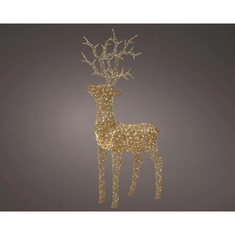 Micro Led Wicker Reindeer - 180cm