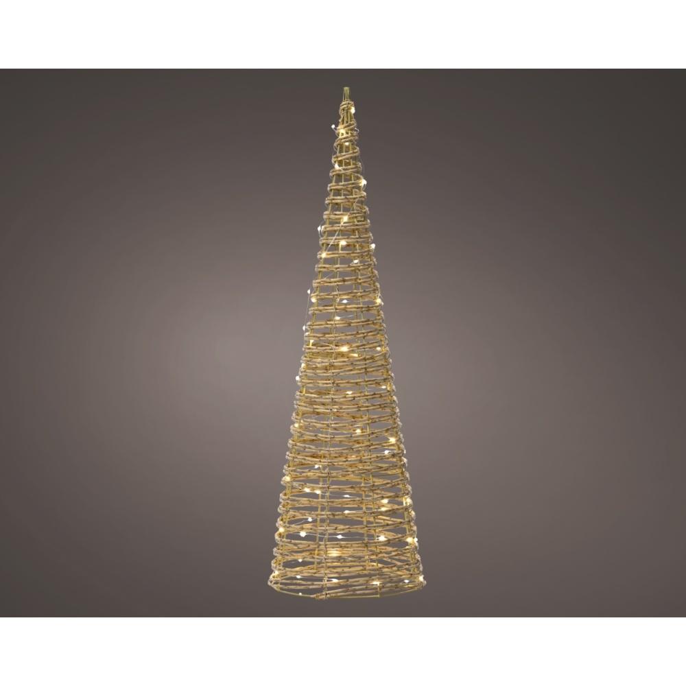 Micro Led Wicker Cone - 60cm