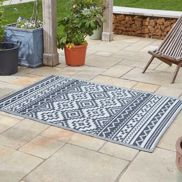 Alfresco Mats - Mayan - Slate - 150 X 210cm