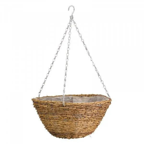 14In Country Rattan Hanging Basket