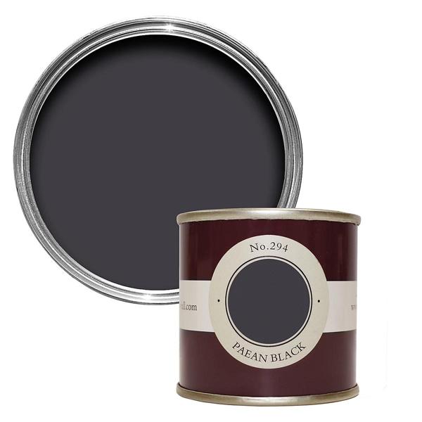 Farrow & Ball 100ml Sample Pot Paean Black No.294