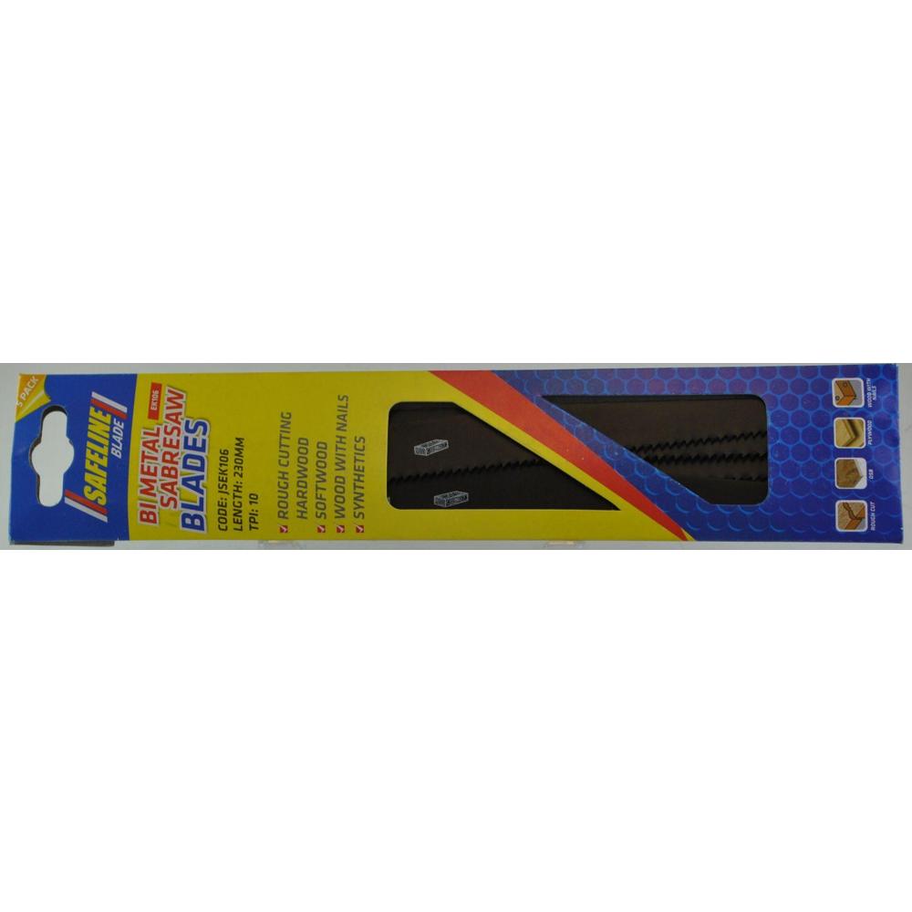 Safeline Bimetal Sabresaw Wood Blade 10 Tpi 230mm (5)