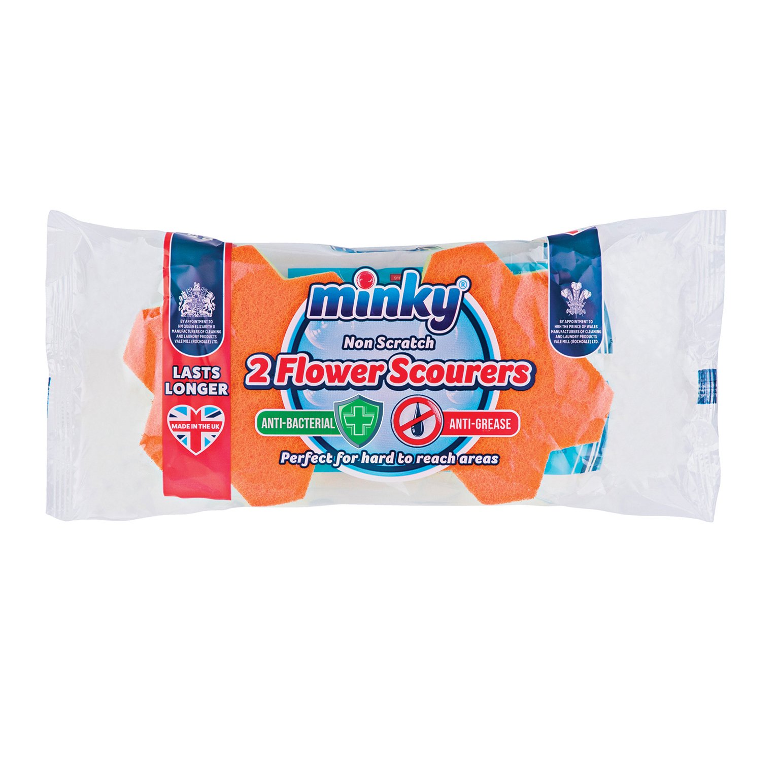 Minky Anti Bacterial Flower Scourers (2)