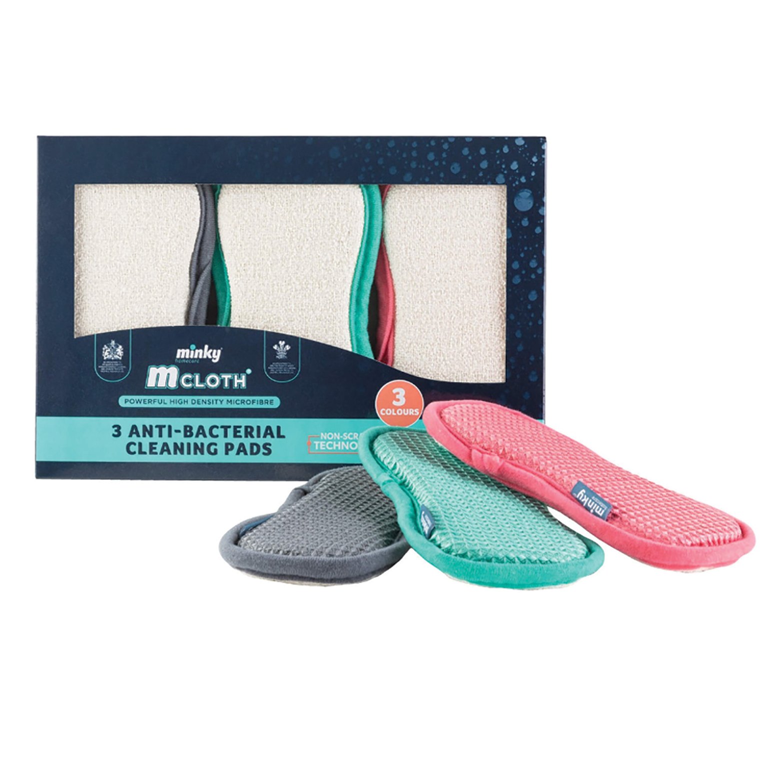 Minky M- Cloth Anti Bacterial Cleaning Cloth (Pack 3)