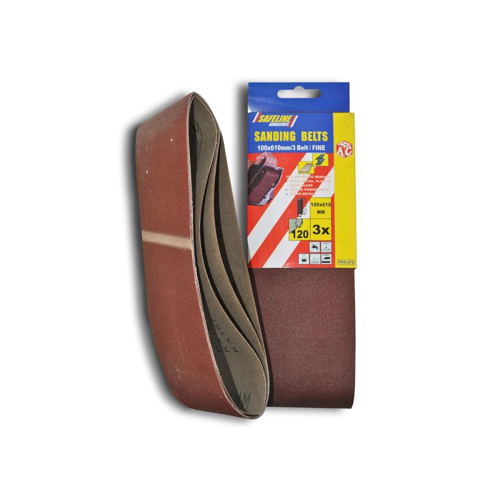 Safeline Sanding Belt 100 X 610 3 Pcs Grit 40