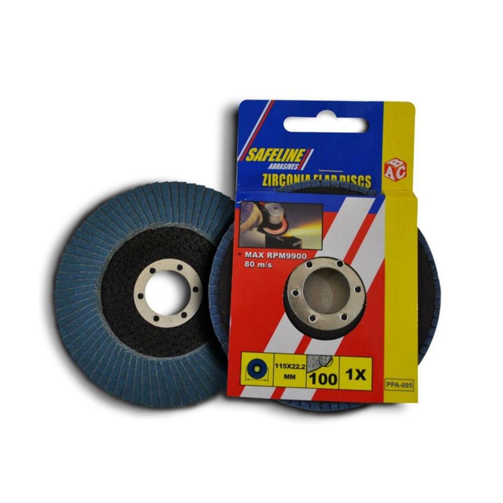 Safeline 115mm Zirc Flap Discs Grit 80