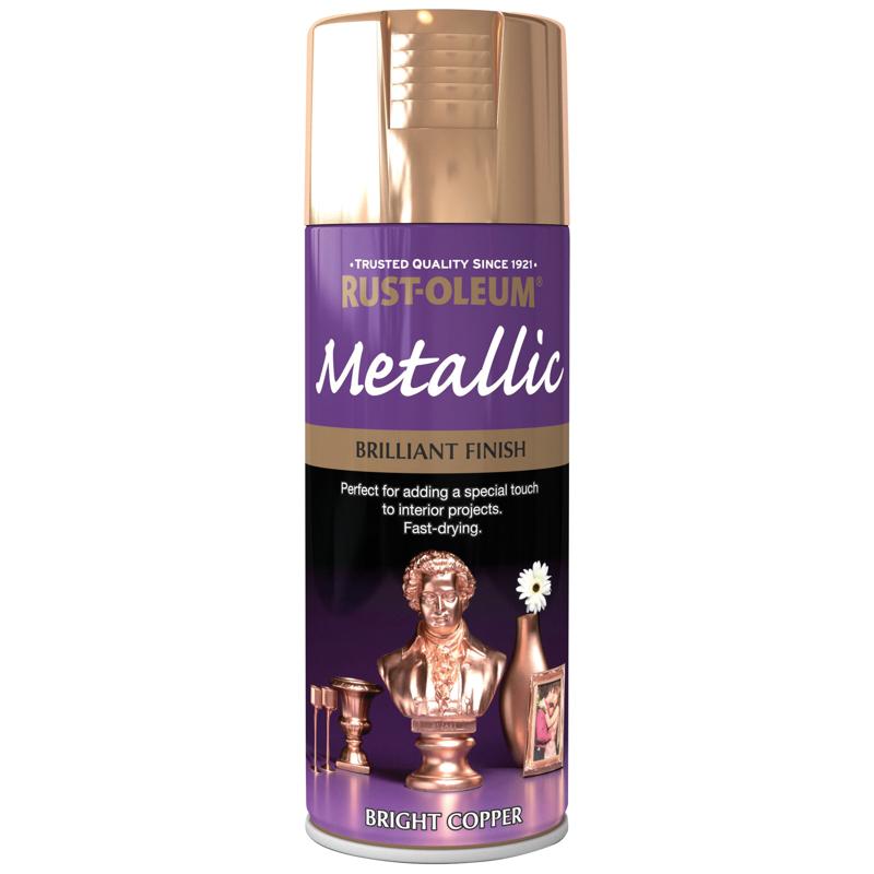 Rust Oleum Metallic Spray Paint 400ml Bright Copper
