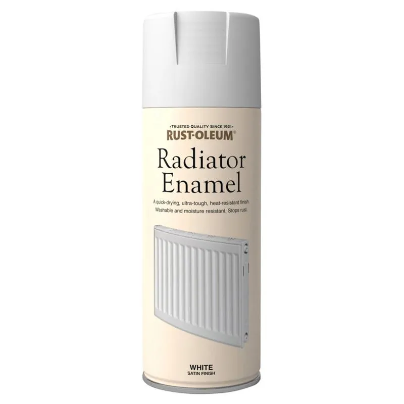 Rust Oleum Radiator Enamel 400ml Satin White