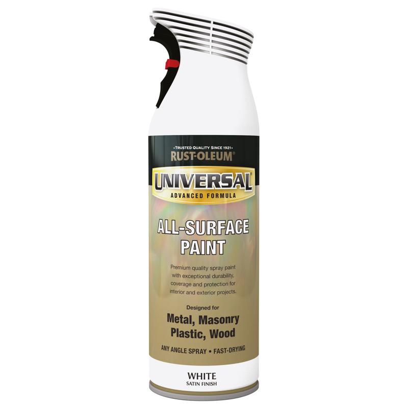 Rust Oleum Universal Spray Paint 400ml Satin White