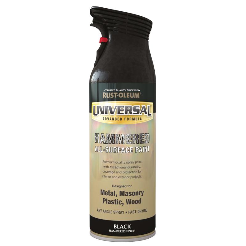Rust Oleum Painters Touch Universal Black Hammered 400ml Spray