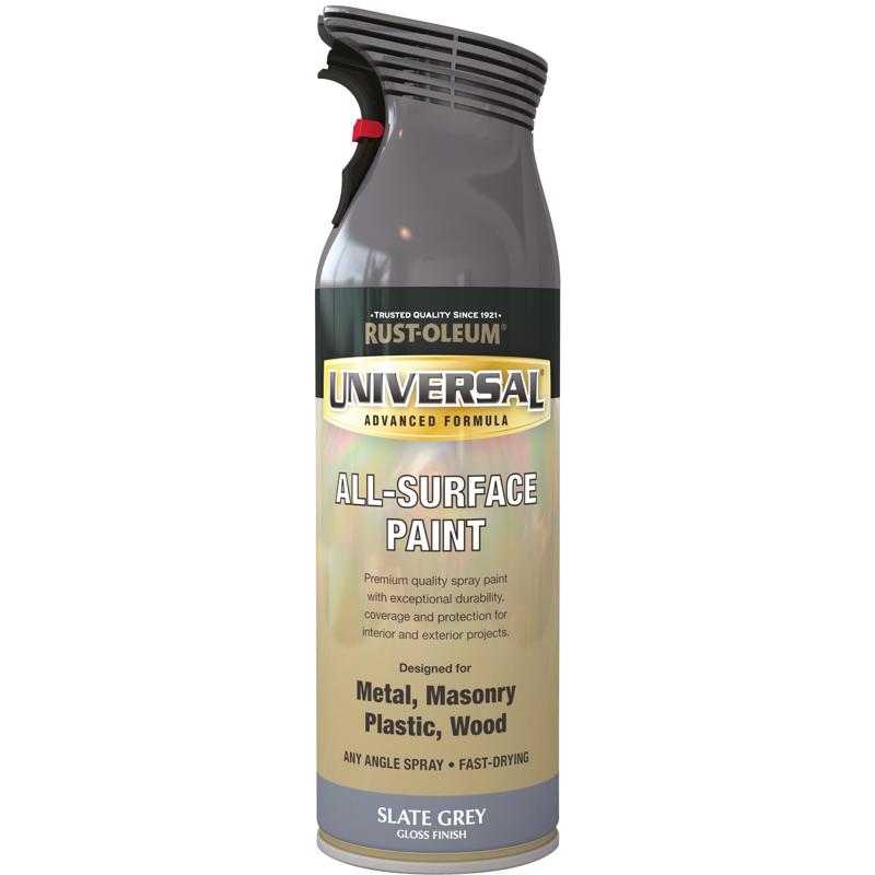 Rust Oleum Universal Spray Paint 400ml Gloss Slate Grey