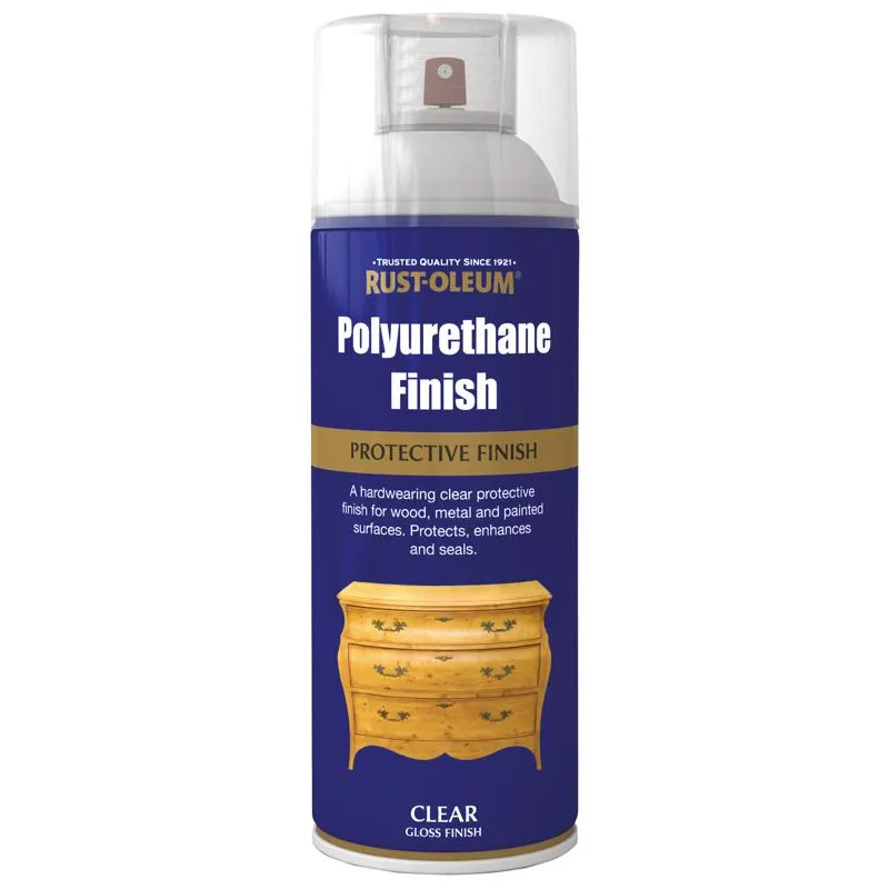 Rust Oleum Polyurethane Finish 400ml Clear Gloss