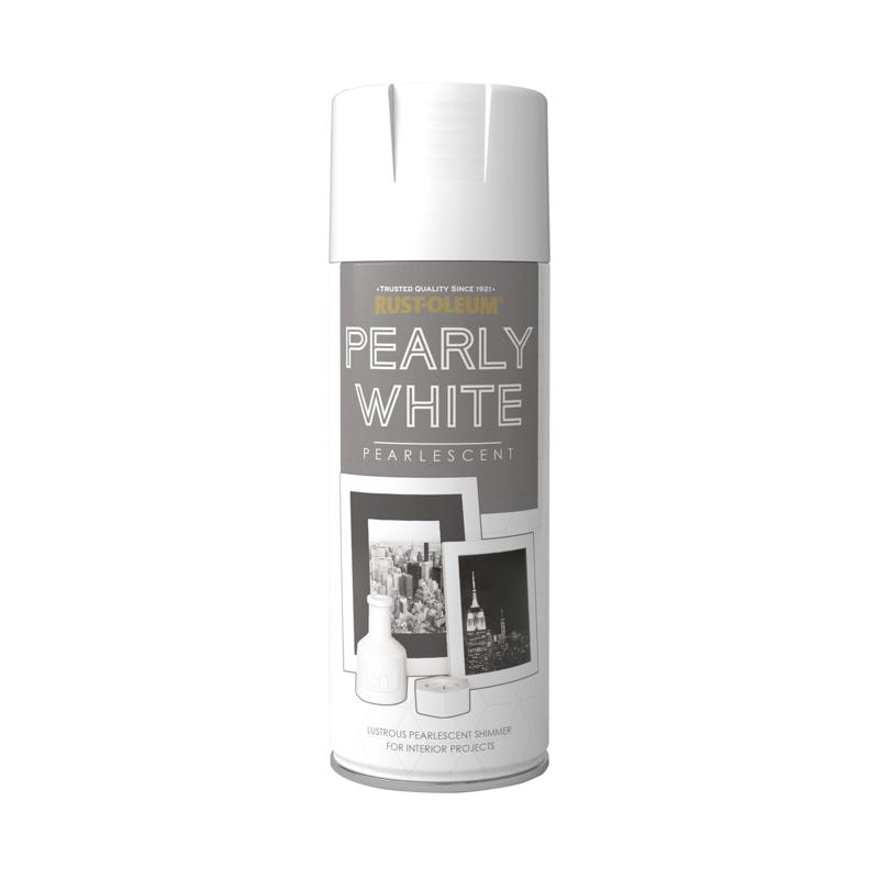 Rust Oleum Painters Touch Pearly White Metallic 400ml Spray