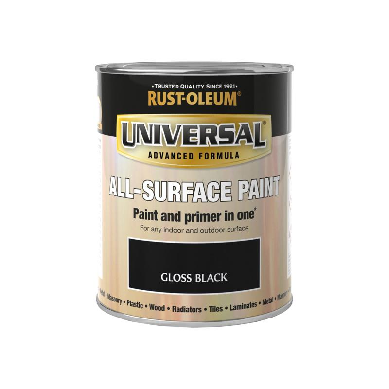 Rust Oleum Universal All Surface Paint 250ml Gloss Black