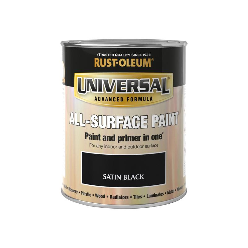 Rust Oleum Universal All Surface Paint 250ml Satin Black