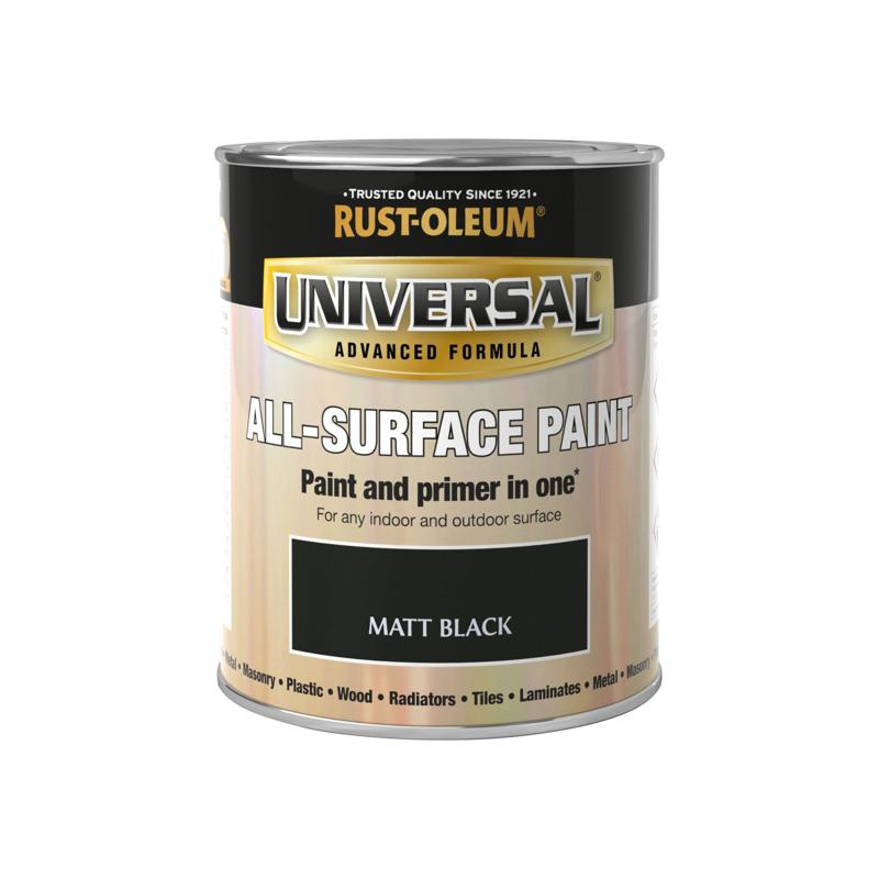 Rust Oleum Universal All Surface Paint 250ml Matt Black