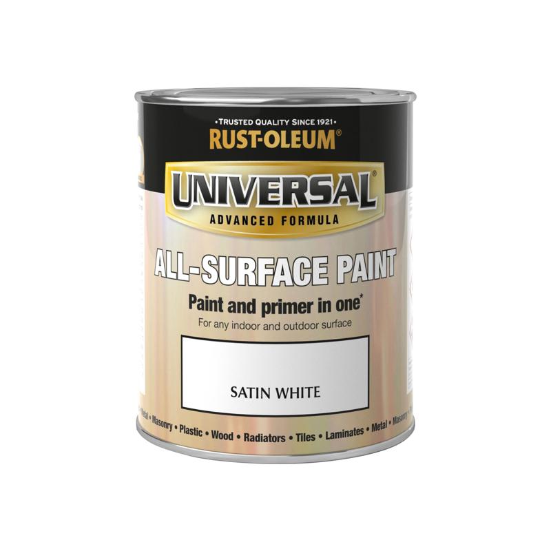 Rust Oleum Universal All Surface Paint 750ml Satin White